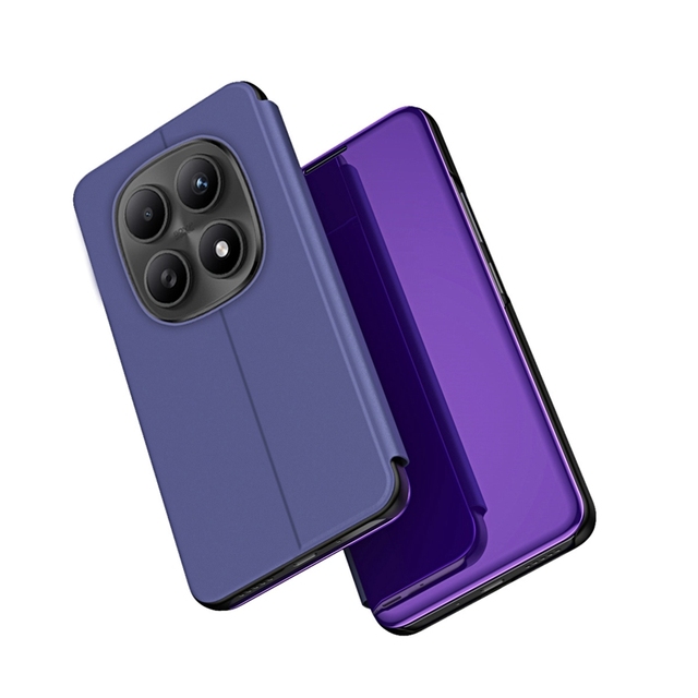 Electroplating PU Leather Flip Mirror Cover with Stand Holder Phone Case for Xiaomi Redmi Note 15 Pro 4G 5G Note15 Case