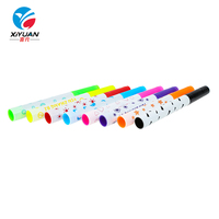 Stylo aquarelle frais en plastique de haute qualité ensemble de marqueurs d'art de dessin animé mignon pour enfants emballage de nouveauté pour dessin