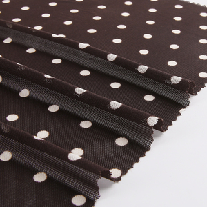 Tissu en maille tricotée chaîne <span class=keywords><strong>YVES</strong></span> à petits pois imprimés, 95 % polyester, 5 % élasthanne, 105 g/m², 160 cm, pour robes et pantalons d'été - Product Image 1