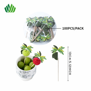 ไม้เสียบผลไม้แบบใช้แล้วทิ้ง รูปทรงต้นมะพร้าว สำหรับค็อกเทลและ<span class=keywords><strong>เค้ก</strong></span> - Product Image 5