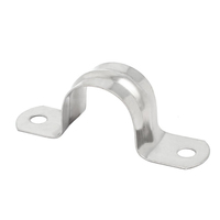 Collier de serrage en U pour tuyau de plomberie en acier inoxydable à double trou
