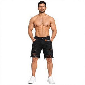 New 2026 Custom High Fashion <b>Men's</b> Vintage Denim Baggy Jean <b>Shorts</b> Loose Straight denim <b>shorts</b> for <b>Men</b> - Product Image 1