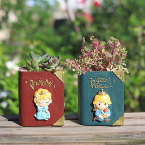 Pot à succulentes en résine de conte de fées, <span class=keywords><strong>petit</strong></span> prince et petite princesse, paysage miniature créatif, décoration de bureau, de sol, de <span class=keywords><strong>balcon</strong></span> - Product Image 1