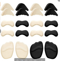 Poignées de talon de remplissage de chaussures en mousse à mémoire de forme pour femmes chaussures trop grandes avec inserts d'orteil coussinets de talon coussinets de chaussures boule de coussins d'avant-pied