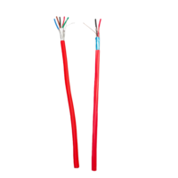 Câble d'alarme incendie blindé en feuille de cuivre nu, isolation LSZH, résistant au feu, gaine PVC/LSZH, 300/500V, OEM, 8 conducteurs, 2 conducteurs