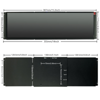 Wisecoco Layar Panjang 14.5 Inci 2k 2560x720, Layar Sentuh Kapasitif, Monitor LCD Ultra Lebar