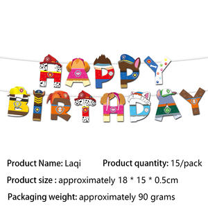 Fournitures de fête sur le thème des pattes de chien pour 10 invités, décoration de <span class=keywords><strong>patrouille</strong></span> canine, vaisselle pour chien, assiettes en papier, serviettes, gobelets, cadeaux de fête, livraison rapide - Product Image 3