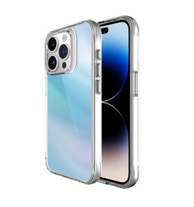 Custodia per telefono anti-caduta con colore sfumato elettroplaccato <span class=keywords><strong>arcobaleno</strong></span> per <span class=keywords><strong>iPhone</strong></span> 17 16 15 14 Pro Max, in PC TPU antiurto - Product Image 1