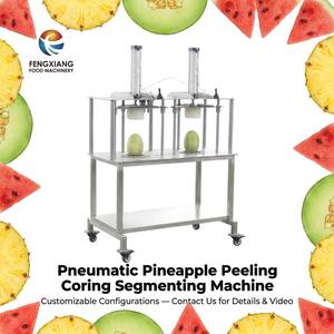Máquina Neumática para Pelar, Descorazonar y Segmentar Melón y Piña, Equipo de Procesamiento de Frutas de Doble Modo para Plantas de Alimentos en Malasia - Product Image 1