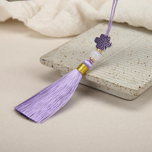 Rumbai Mini, Gantungan Kunci Rumbai Sutra Buatan Tangan dengan Manik-Manik Pembatas Buku Rumbai - Product Image 3
