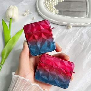 Étui pour casque sans fil en TPU carré progressif de style Ins pour <span class=keywords><strong>AirPods</strong></span> <span class=keywords><strong>3</strong></span> <span class=keywords><strong>airpods</strong></span> Pro 1 2 <span class=keywords><strong>airpods</strong></span> pro2 livraison gratuite - Product Image 3