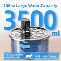 Fontaine à eau automatique pour chat, intelligente, sans fil, grande capacité, rechargeable, silencieuse, distributeur d'eau pour animaux de compagnie, vente en gros
