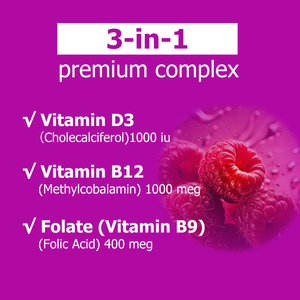 Gomitas de Vitamina D3 + B12 Disponibles para Pedidos al por Mayor, Favorecen la Energía y el Estado de Ánimo Sostenidos con Folato, Suplemento Energético - Product Image 5