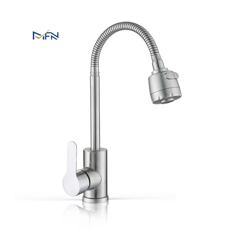 Rotatable kitchen faucet stainless steel Multi-directional Pipe Dual Function Tap commercial faucet