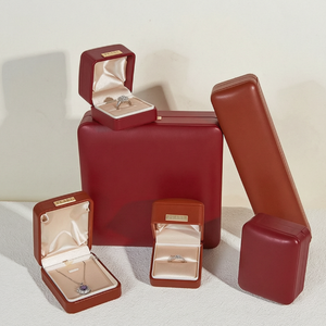 Customizable Jewelry <b>Box</b> Square <b>Ring</b> Pendant Bracelet PU Leather High End Satin Lining Jewelry <b>Box</b> for Personality Branding - Product Image 1