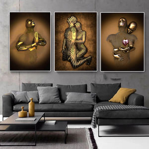 Decorazioni per la Casa Quadri Astratti con Figure Metalliche Doppie Scultura Romantica di Amanti Stampa Artistica su Metallo Dipinti e <span class=keywords><strong>Arte</strong></span> Murale - Product Image 4