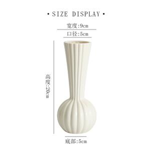 Jarrón de Cerámica Crema Moderno y Sencillo Estilo Nórdico Shumen para Flores Secas, Arreglos Florales Hidropónicos, Decoración para Sala de Estar - Product Image 6