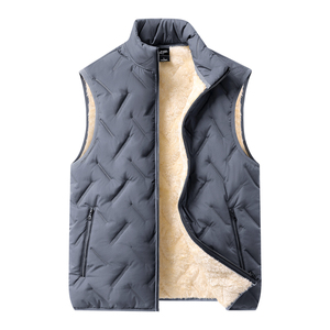Chaleco 2025 para hombre, de lana de cordero y terciopelo, acolchado, cálido, para invierno, con logotipo bordado personalizado, cómodo, para fitness, equitación y deporte. - Product Image 4