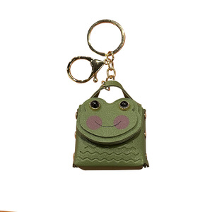 Cartoon Keychain Schoolbag Pendant PU Backpack Acessórios Mini Bag Key Ring Estilo promocional Cute Leather Key Chain Bag Charm - Product Image 4