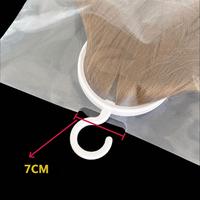Sacs d'emballage refermables en plastique personnalisés et tendance avec logo pour extensions de cheveux, sacs à fermeture éclair imprimés pour mèches longues et perruques