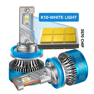 Pabrik K10 11000LM 70W CSP-3570 H7 9005 9006 mobil Led lampu motor bohlam Led H11 H8 H9 H4