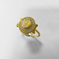Bijoux fins haut de gamme pour femmes, anneaux en argent 925 avec opale taille ovale, accessoires pour femmes, bijoux