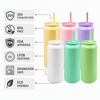 Bouteille d'eau isotherme en acier inoxydable personnalisée avec logo, 480 ml (16 oz), avec paille – Vente en gros
