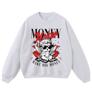 <span class=keywords><strong>Felpa</strong></span> con Cappuccio Personalizzata con Stampa Effetto Usurato, Stampa Occhiali da Sole e Angelo, Scritta con Caratteri, Vestibilità Ampia, Lavaggio Acido - Product Image 6