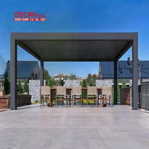 Abri de terrasse extérieur <span class=keywords><strong>6x4</strong></span> avec installation facile, design moderne, pergola pour cour arrière et espaces extérieurs - Product Image 1