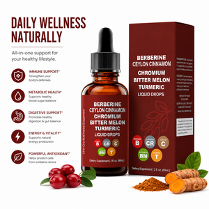 Gotas <span class=keywords><strong>L</strong></span>íquidas <span class=keywords><strong>de</strong></span> Berberina <span class=keywords><strong>de</strong></span> Marca Privada OEM <span class=keywords><strong>60ml</strong></span> con Canela <span class=keywords><strong>de</strong></span> Ceilán, Melón Amargo, Cúrcuma y Cromo para Apoyo Metabólico - Product Image 3