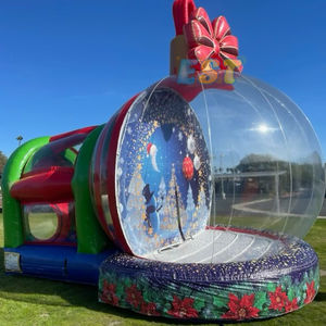Cabine gonflable portative de photo de <span class=keywords><strong>globe</strong></span> de neige de maison de ballon de bulle avec la base pour la fête de Noël - Product Image 1