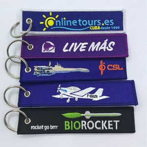 Llaveros de fabricante: Llaveros bordados de anime, llaveros textiles de aviación, llaveros de tela tipo Jet Tag, llaveros tejidos. Venta al por mayor a precio económico. - Product Image 3