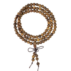 Pulsera de Oración de 108 Cuentas de Madera de Barba de Dragón, 6mm, Redonda, Unisex, Regalo de Joyería, Nuevo Estilo Chino - Product Image 5