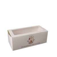 Logo personnalisé imprimé pliable 350gsm boîte de papier à tiroir de qualité alimentaire sulfurisé avec plateau et fenêtre transparente d'affichage en PET