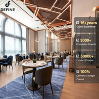 Ensembles de meubles de restaurant commerciaux en cuir modernes, ensemble complet avec table et chaises pour usage hôtelier
