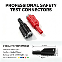 Prise banane de sécurité 4 mm, conception double usage pour insertion directe et soudage, connecteur électrique fiable fabriqué en Chine