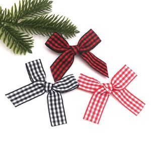 Mini nœud papillon en ruban à carreaux de 1,5 cm, accessoire de vêtement fait main, ornement DIY pour carte de vœux de Noël, enveloppe, décoration de fête - Product Image 4