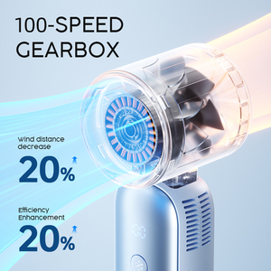 Ventilador de Mano Plegable con 100 Velocidades, 4000mAh Recargable, 5V, Pantalla LED Digital, Portátil, Mini, para Exteriores y Auto - Product Image 2