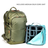 Mochila personalizada vintage impermeable de poliéster modular con cremallera, duradera y portátil de 32L para cámara DSLR, para viajes, senderismo y fotografía.
