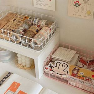INS Nordic Iron Multifunction <b>Storage</b> Basket for Living Room Office Dormitory-Jewelry Clothing Bedding Desk Organizer - Product Image 6