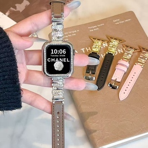 สายนาฬิกาหนังประดับเพชรอเนกประสงค์ | 14/18/20/22mm | เข้ากันได้กับ <span class=keywords><strong>Apple</strong></span>, Xiaomi, Huawei, redmi - Product Image 3