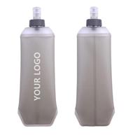 Bouteille d'eau souple pliable écologique de 500 ml en TPU, style torsion et compression, gourde portable pour l'hydratation sportive et le cyclisme