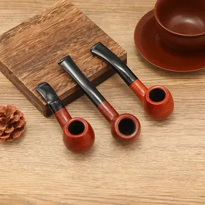 Wood And Industrial Metal Pipe New Arrival Wood Hot Sale Smoke Handmade Hand Carved Custom High Quality Wood Pipe