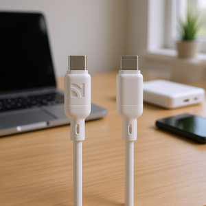 สายเคเบิล NCC Type-C TO Type-C ความทนทานสูง65W XC-0206ซิลิโคน1.2M PD ชาร์จเร็วยืดหยุ่น (สีขาว) - Product Image 3