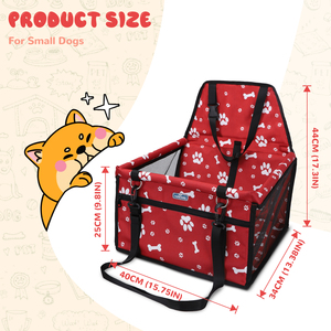 Seggiolino auto per cani Nobleza pieghevole e lavabile seggiolino per auto di sicurezza per animali domestici per cani e gatti realizzato in borse da viaggio in materiale Oxford - Product Image 2