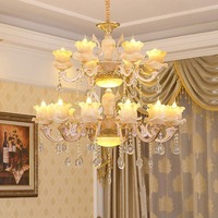 2025 nouveau européen Vintage hôtel pendentif éclairage Led Art classique salle à manger moderne cristal pas cher turc lustre rétro lampe 10 90
