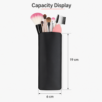 Trousse de rangement portable en PVC et EVA pour crayons à sourcils, pinceaux de maquillage et fards à paupières – Anti-poussière et simple – Spécifique pour le voyage
