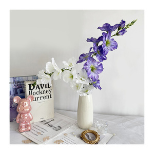 QYYM-44 <span class=keywords><strong>Xinxin</strong></span> 3D Glaïeul Real Touch Larkspur artificiel Delphinium Grandiflorum fait à la main maison mariage et décoration de fête - Product Image 3