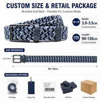 Cinturón de Golf Trenzado Personalizado, Cinturón Elástico Tejido con Hebilla de Pin, Cinturón Deportivo Casual para Hombre y Mujer, Venta al Por Mayor OEM ODM