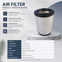   Élément de filtre à air marin Penta pour groupe électrogène moteur D13B GMP, yacht diesel, pièce de rechange haute performance
